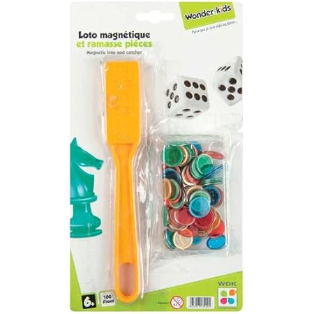 WDK PARTNER - A1300730 - Jeux de société - Bâton magnétique + 100 pions magnétiques