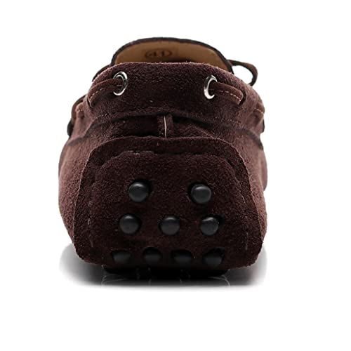 Image of ANUFER Women's Classic Suede Penny Loafers Comfort Handmade Slipper Moccasins