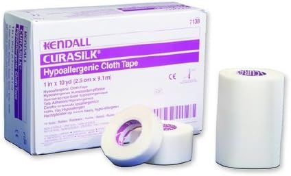 Medical Tape Kendall Hypoallergenic Silk-like Cloth 1 Inch X 10 Yard White Nonsterile(120/ca)