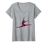 Mujer Regalo de baile para niñas - Grande Jete Ballet Dance Camiseta Cuello V