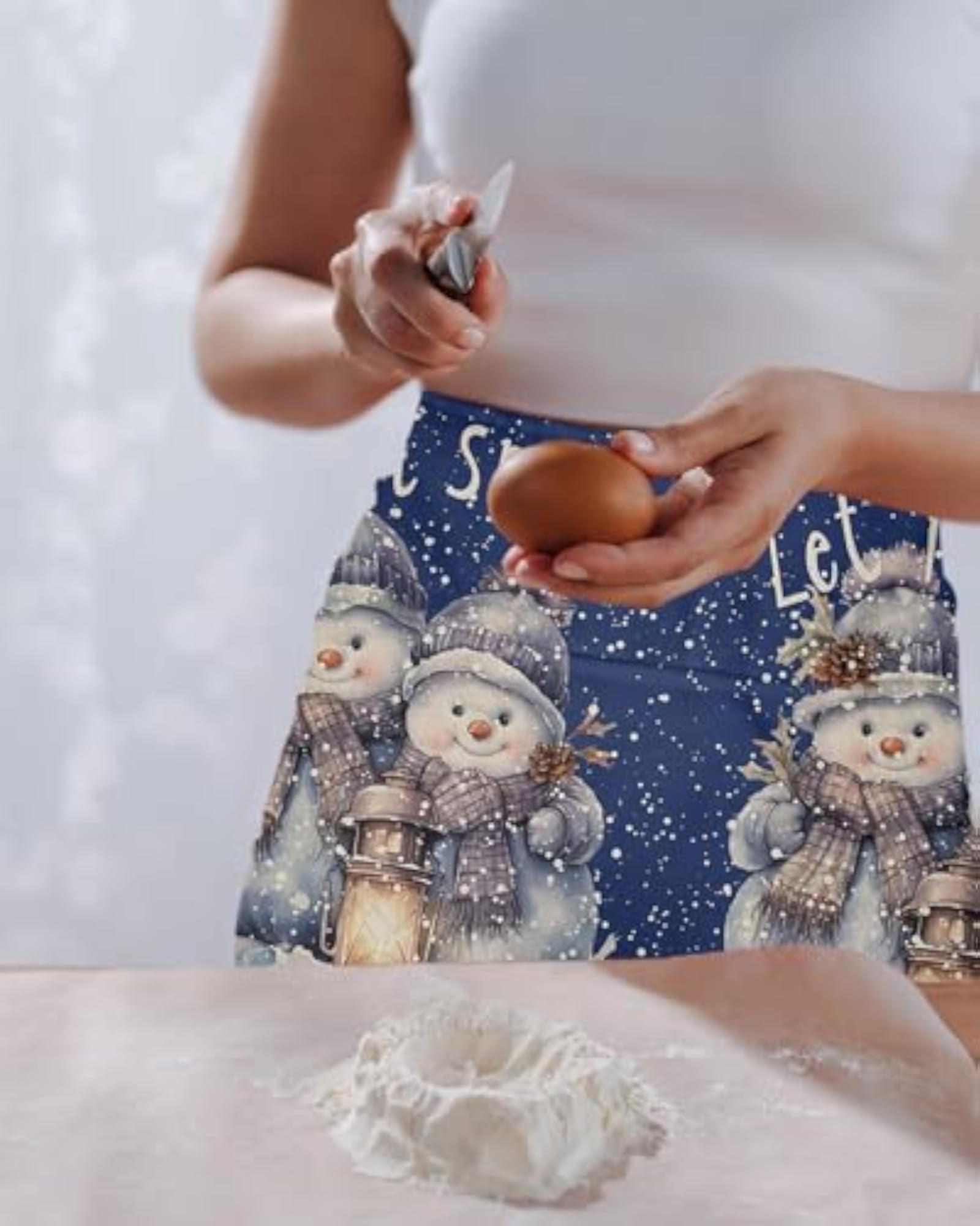 Halloween Server Aprons with 3 Pockets, Waterproof