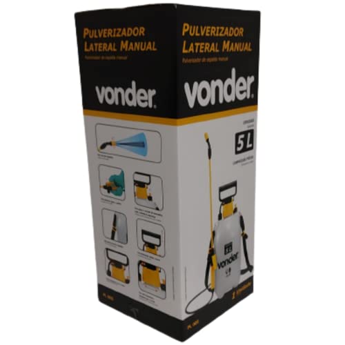 Pulverizador Borrifador Bomba de Veneno Dedetizador Agricola Lateral Manual 5 Litros Vonder