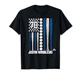 Baseball American Flag Justin Wrobleski Los Angeles Baseball T-Shirt
