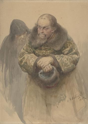 Tableau Lebedev 60x90cm : esquisse de deux figures pour décoration de chambre
