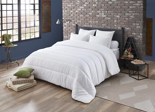 DODO - Couette Chaude 220x240 cm - Convient 1-2 Personnes - Tissu 80% Polyester 20% Coton - Garnissage Synthétique 100% Polyester Volupt'air - Lavable en...