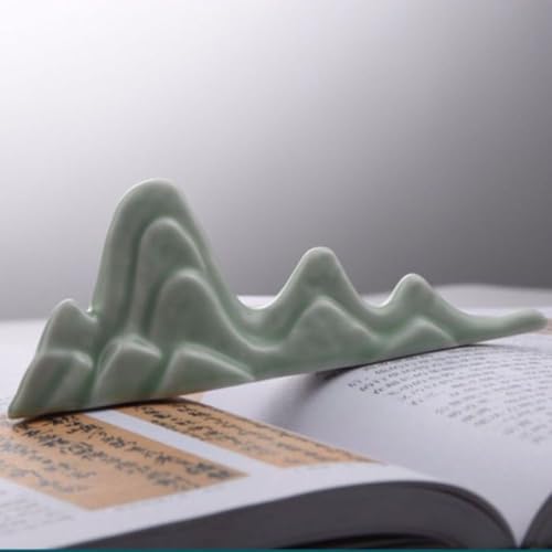 Image of Ceramic Pen Holder & Brush Stand - Green - Calligraphy & Painting Brush Organizer