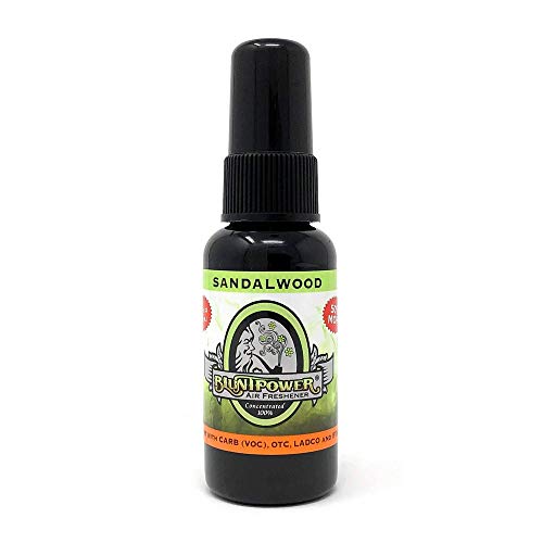 BluntPower 1 Ounce Glass Bottle Oil Based Concentrated Air Freshener and Oil for Burner, Sandalwood