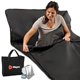 LifePro RejuvaWrap - Manta de Sauna infrarroja, Manta térmica para relajación, Envoltura portátil para Traje de Sauna, Experiencia Similar al SPA en casa con 9 Niveles de Calor (35.0 °C a 80.0 °C