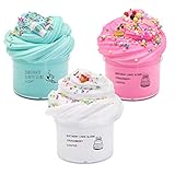 slime bicarbonato y jabon Diseño lindo: slime de mantequilla perfumado de color con un encanto (100 ml de cada color), súper suave, no pegajoso, ¡no se rompe cuando lo estiras! Vuelva a colocar la baba en el recipiente cuando no la use. La baba se secará si se expone al aire durante bastante tiempo.