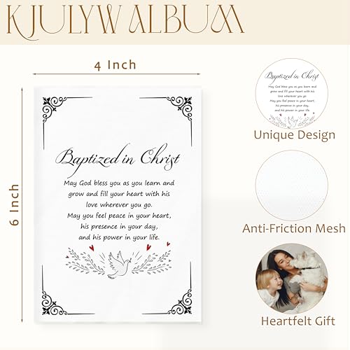 Álbum de fotos para bautizo 4x6, regalo para bautizo de niños y niñas, álbum de recuerdos pequeño para 18 bolsillos que guarda 36 fotos, libro de fotos para baby shower, recién nacidos y familia miniatura 7