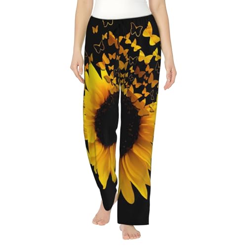 Pantalon de pyjama de détente pour vos matinées cocooning à motif papillons
