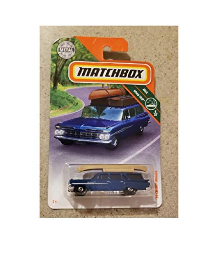 Matchbox 2018 MBX Road Trip 8/35 - '59 Chevy Wagon azul miniatura 1