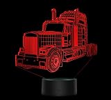 VANSIHO 3D Car Truck Night Light 3D Illusion lamp for Kids,16 Colors Changing with Remote,Birthday C