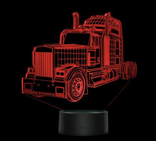 Vansiho 3D Car Truck Night Light 3D Illusion Lamp For Kids,16 Colors Changing With Remote,Birthday Christmas Holiday Cool Gifts For Boys #TOP3