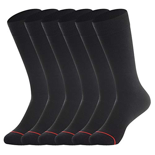 BONANGEL Chaussettes en Laine Mérino pour Les Hommes,Légère, Respirante, Anti-transpiration, Noir & Argyle,Toute L'année,Cadeau pour Les Hommes,Noir,41-46 EU (Lot de 3 Paires) Cover