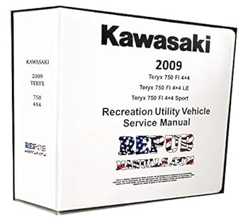 Ring-bound 2009 KAWASAKI TERYX 750 Service Manual Technical Repair Book