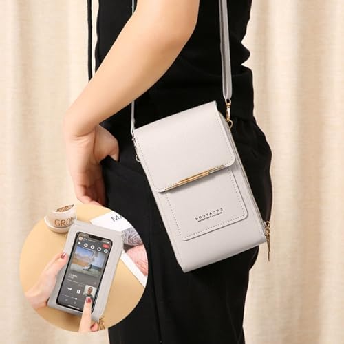 Bolsa Feminina TouchBag 2 em 1 - Couro Vegano Plutônio, Design Compacto e Elegante, Visor Touch Inov