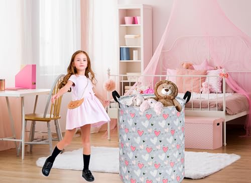 Image of Round Laundry Basket Storage Bins Nursery Hamper Gift Baskets for Home,Office,Home Decor