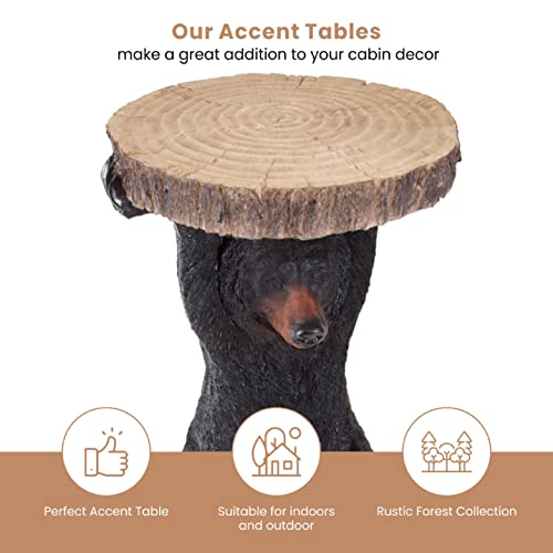 Table d'appoint ours en résine durable pour décoration extérieure et patio