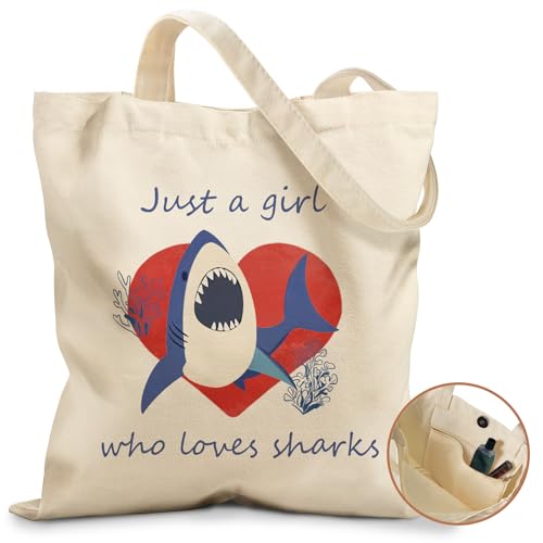 Image of Miss Adola Cute Canvas Tote Bag for Women Girls - Animal Lover Aesthetic Bags with Magnetic Buckle and Zipper Inner Pocket