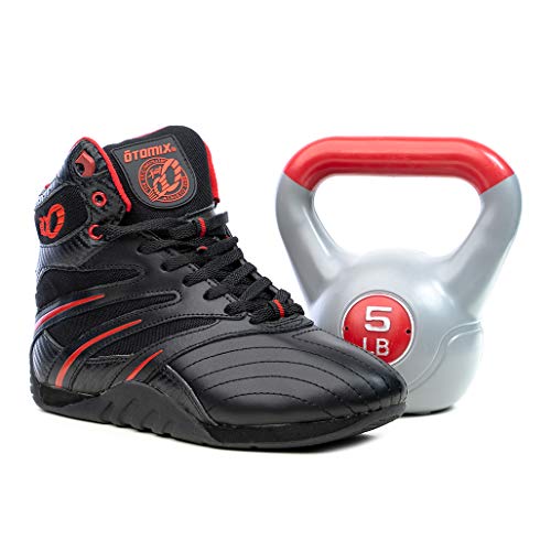 Otomix Men's Carbonite Ultimate Trainer Weightlifting Bodybuilding Shoes Black Leather 8
