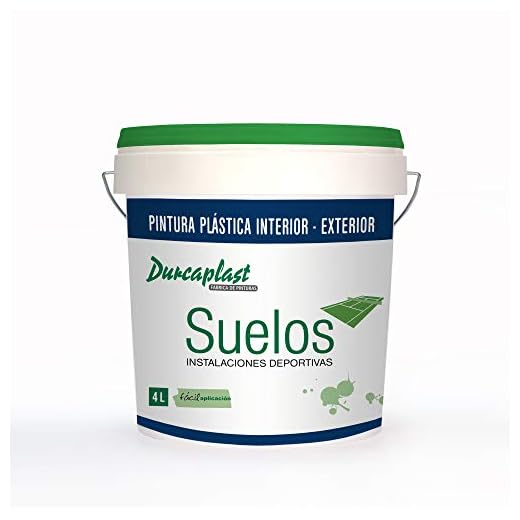 Durcaplast pintura de suelos para pistas deportivas, garajes y pavimentos en general de hormigón, cemento, asfalto y mortero. Color Verde similar a NOVA L-050 Mate, 4 Litros.