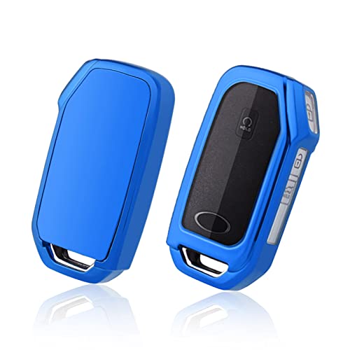 GAFAT Kiα EV6/ Sportage NQ5 QL/Ceed Proceed XCeed/NIRO/Sorento/Soul/Stinger/Rio 2018-2022 2023 Funda protectora para llave de coche, mando a distancia de coche TPU gel de sílice [Azul (5 botones)] Cover