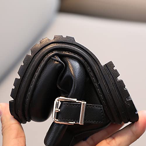 IWIHMIV Toddler Ankle Boots Girls Short Boots Kids Bow Knot Ankle Boots Side Zipper Shoes Cute Thick Heel Warm Boots2