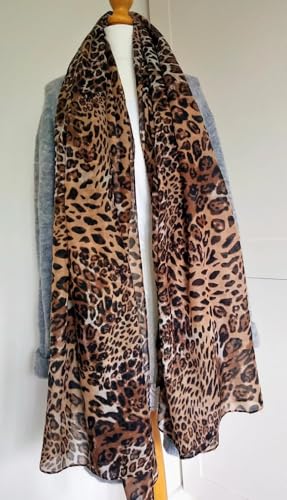 Womens Fashion-Leopard-Scarf-Lightweight - Classic-Soft Shawl-Wraps Long-Sunscreen-Scarf(28"×59")4