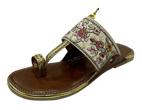 Shoe Bazar Women's Flat Sandals Casual Mojaris Ethnic Kolapuri Slippers