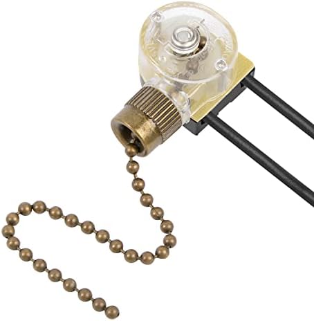 ZE-109 On-Off Speed Control Ceiling Fan Switch, Pull Chain Switch Compatible with Hunter Ceiling Fan Light, Lamps (Bronze Pull Chain)