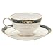 Noritake P97221/4727 Cup & Saucer, Low (Pair Set) (For Use With Coffee and Tea, 6.4 fl oz (190 cc), Essex Coat, 2 Pieces, Bone China