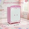 Emily Rose 18 Inch Doll Closed Door Clothes and Accessories Closet Butterfly Furniture Collection Fits 18 Dolls Like American Girl Our Generation Adora My Life As Includes 5 Hangers USA Brand