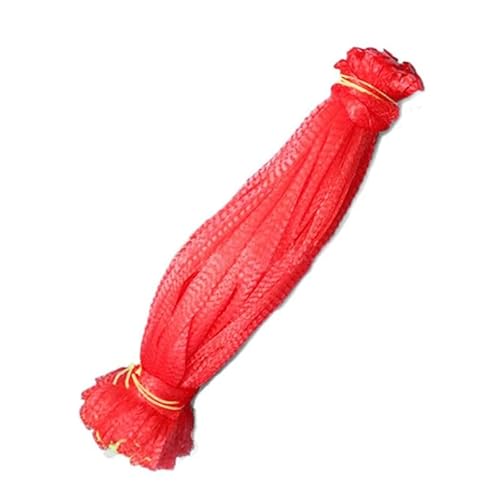 Fruit Protection Bags 100pcs Plastic Mesh Net Drawstring for Vegetable Storage Gardening Growth(Red,40cm)