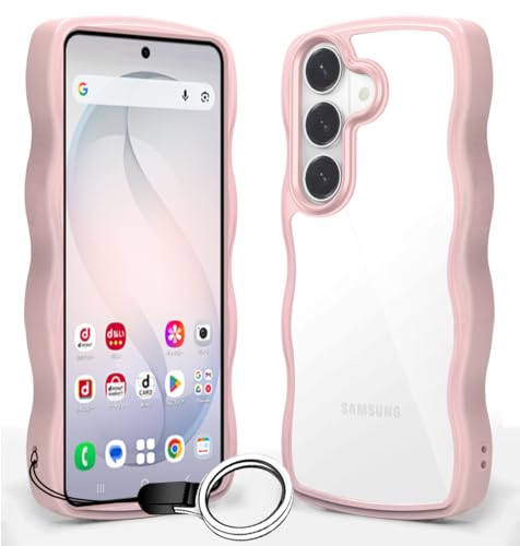 Yungsome Samsung Galaxy S26 �P�[�X �N���A SC-51G �����p �s���N | �ϏՌ�, �����p ���q����, ���^ �y��, ���� TPU, �X�g���b�v�z�[���t��