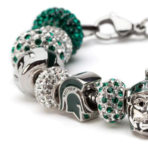 Michigan State Charm | Michigan State Spartan Charm | Officially Licensed Michigan State University Jewelry | Michigan State Gifts | Msu Charms | Stainless Steel #TOP5