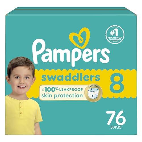 Image of Pampers Baby Diapers - Swaddlers - Size 8, 76 Count, Ultra Absorbent Disposable Infant Diaper