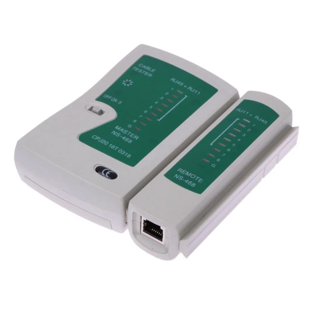 Retoo Juego de herramientas de red profesional 9 en 1, en estuche, comprobador de cables LAN para RJ45, RJ1, kit de comprobación de cables, herramientas de reparación para instalaciones de cables