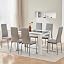 Grey Argyle Leather Chairs