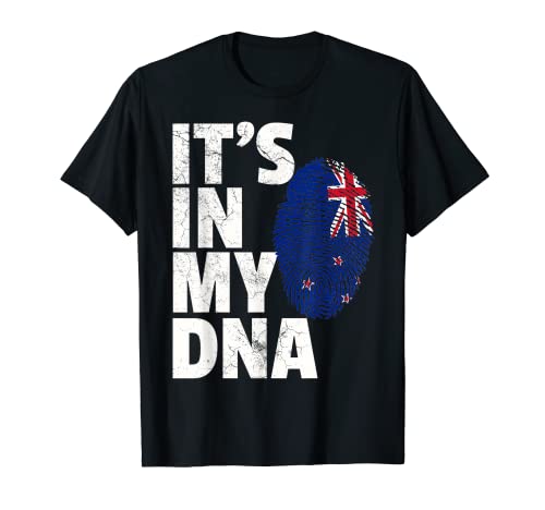 IT'S IN MY DNA New Zealand Flag Official Pride Gift Country T-Shirt