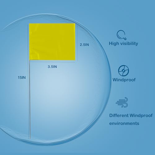 XIJIXI Embalagem com 50 bandeiras de quintal 38 x 6 x 9 cm bandeiras de marcador para gramado e quin