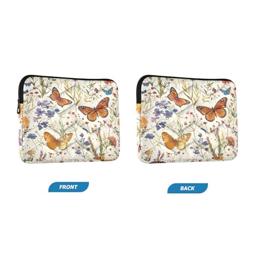 Funda para laptop 13-14 pulgadas acuarela mariposas impermeable miniatura 2