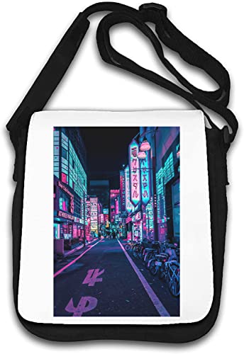Sac à bandoulière Vaporwave Japan street style rétro et sacoche blanche néon