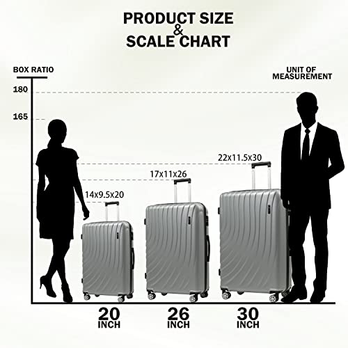 M Camel Mountain Luggage Sets 3 Piece Lightweight Durable Expandable Hard Shell Suitcase Set With Tsa Lock Double Spinner Wheels #TOP1
