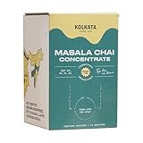 Kolkata Chai - Sugar Free Masala Chai Concentrate for Chai Tea Latte, 64oz Microbrewed Premium Organic Black Tea and Spices, Unsweetened/Zero sugar, Vegan, All Natural, Makes 16 servings