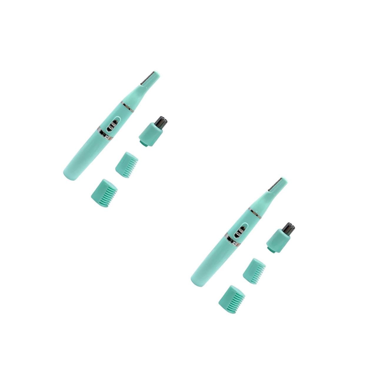 Healvian 2 Set Rasoio Elettrico per Sopracciglia e Trimmer Portatile Rimozione Dei Facciali Adatto per Donne e Facile Usare con Combinazione Pettine Sopracciglia