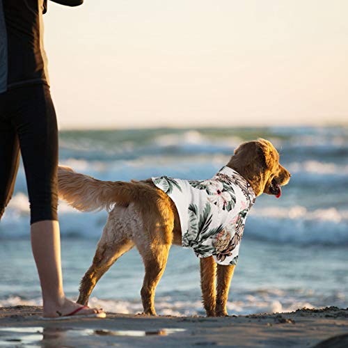 Weewooday 4 Pieces Small Pet Summer T-Shirts Hawaii Style Floral Pet Dog Shirt Breathable Cool Clothes Beach Seaside Puppy Sweatshirt for Puppy(Floral Style,X-Small) - Image 5