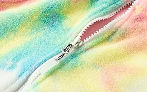 Mud Kingdom Toddler Boys Fleece Jacket Vest 4T Full Zipper Casual Lightweight Outerwear Fashion Tie Dye Colorful Patterns thumb #4