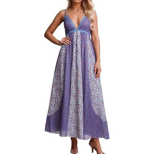 Robe décontractée pour la plage en tissu léger imprimé floral bohème