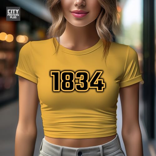 Crop Top 1834 Jaune Doré pour Silhouette Sublimée - 3